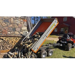 Przyczepa wywrotka FT-1600 OFFROAD standard ForeSteel pomarańczowa zaczep kulowy