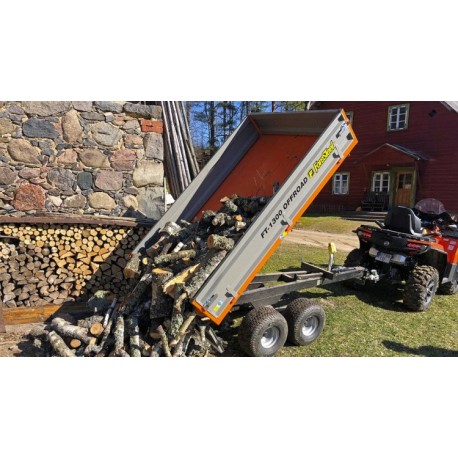 Przyczepa wywrotka FT-1600 OFFROAD standard ForeSteel pomarańczowa zaczep kulowy