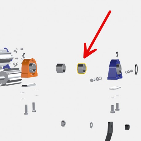12-01-046 Forst tuleja / Dystans koła zamachowego / Flywheel Shaft Spacer Thin (34mm) • stalowe • 34mm