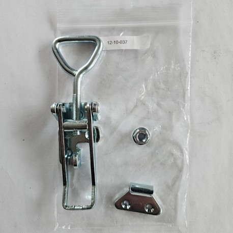 12-10-037 Forst zaczep maski do rębaka / 500kg zinc plated over-centre catch with receiver (requires 1 x flange nut) • stal ocyn