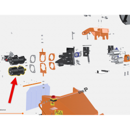 12-24-005 Forst silnik hydrauliczny dla dolnej rolki 8`` (z klinem silnika) / Forst Hydraulic motor 200cc for bottom rollers 8``